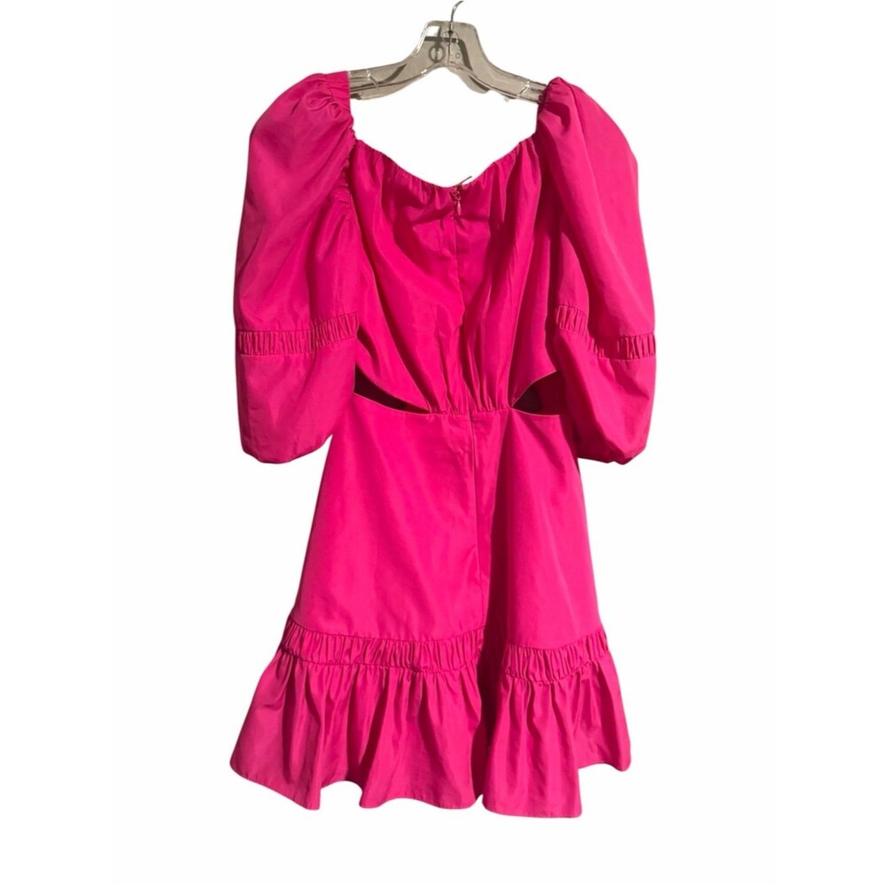 Alexis Bertana Puff Sleeve Cut Out Mini Dress Vacation Tropical Resort Wear - Picture 6 of 11